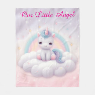 Manta Polar Blanket Pastel Rainbow Unicorn