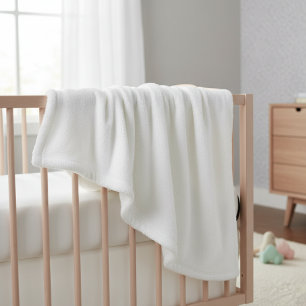 Manta Polar blanket white solid color trendy