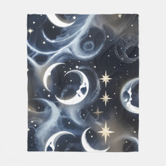 Manta Polar Blankets – Platinum Silver Celestial Moon Luxury