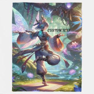 MANTA POLAR BLANQUETA DE ARTE DE NOMBRE PERSONALIZADO