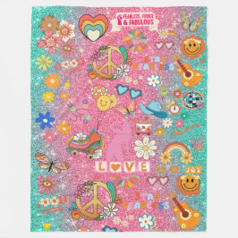 MANTA POLAR BLANQUETA DE FLORES SIN MIEDO Y FABULOSAS