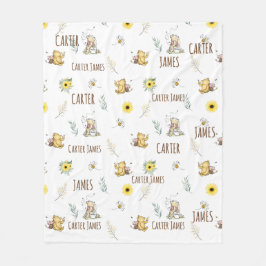 MANTA POLAR BLANQUETA DE KEEPSAKE DE NOMBRE DE BEBÉ DE WINNIE 