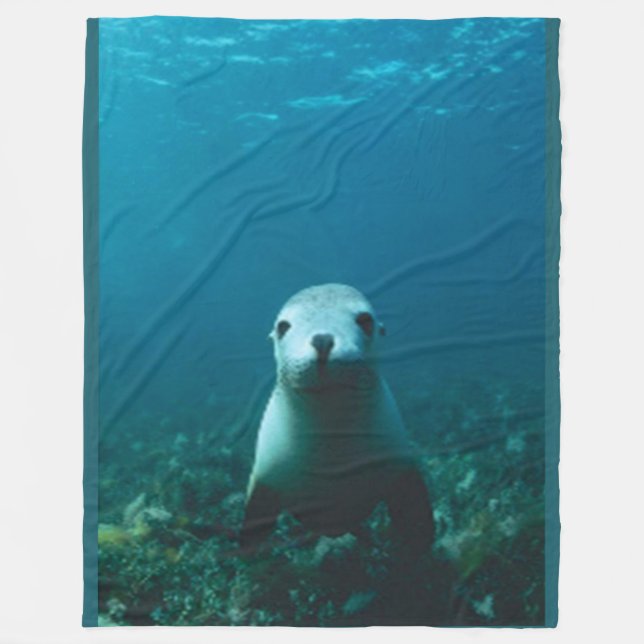 MANTA POLAR BLANQUETA DE LA FLOTA DE SELLO DE BEBÉ (Anverso)