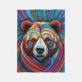 MANTA POLAR BLANQUETA DEL OSO ABSTRACTO