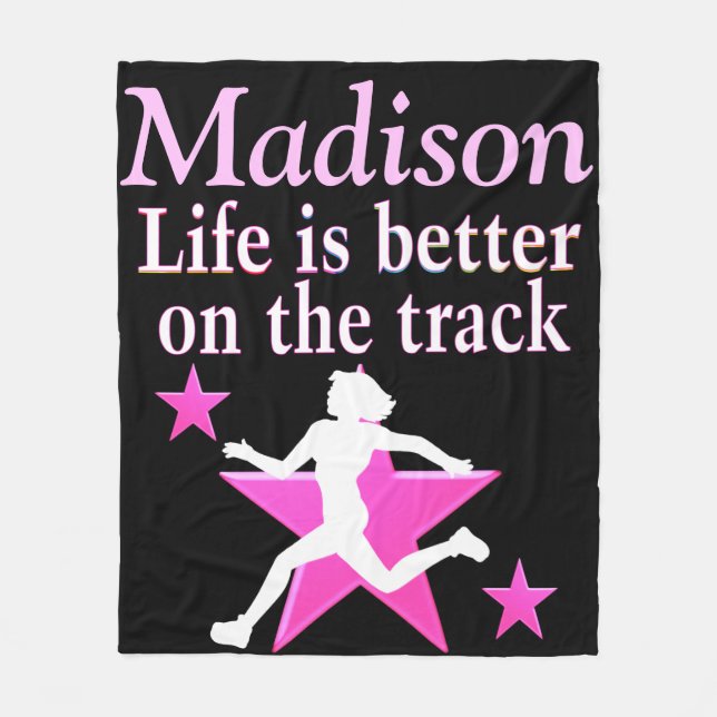 Manta Polar BLANQUETA PERSONALIZADA DE PINO Y NEGRO DE bonito (Anverso)