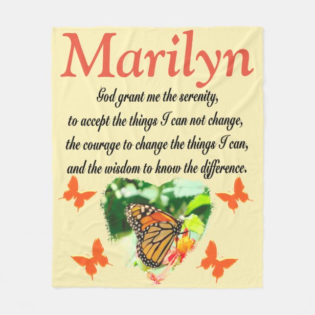 MANTA POLAR BLANQUETA PERSONALIZADA DE SERENITY PRAYER (Anverso)