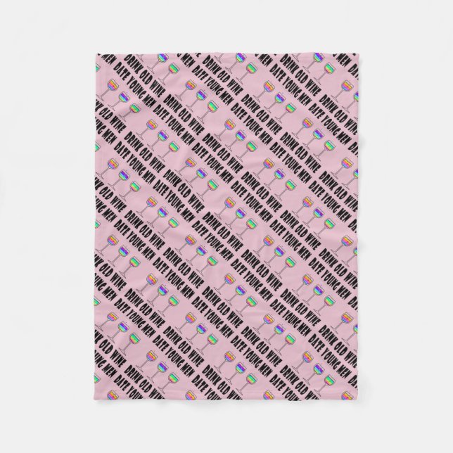 MANTA POLAR BLANQUETAS DE FLOTE - BEBER VINO VIEJO, FECHA HOMB (Anverso)