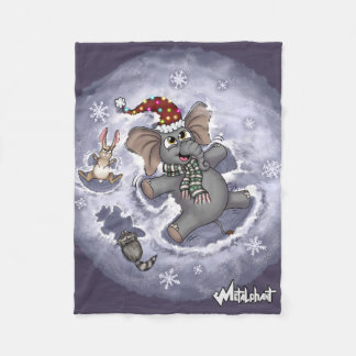 Manta Polar Blanquete de la fleta de los ángeles de nieve del