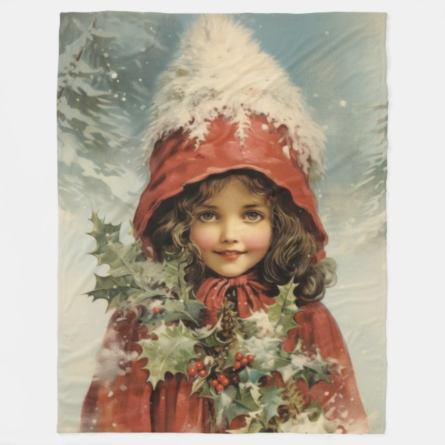 Manta Polar Blanquete de Navidades de marcos congelados (Anverso)