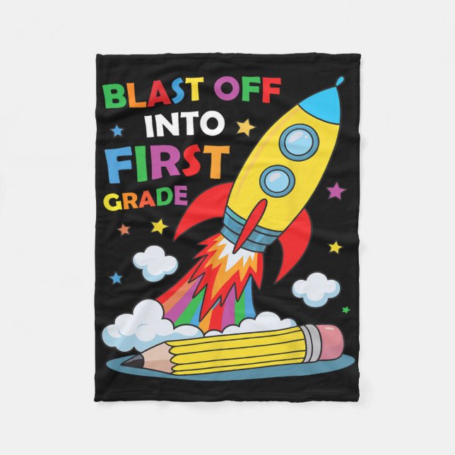 Manta Polar Blast Off Into 1st Grade First Day Of School  (Anverso)