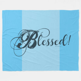 Manta Polar Blessed! Fleece Blanket  (Blue)