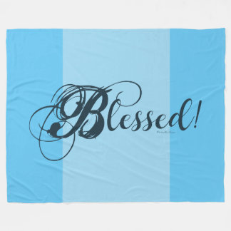 Manta Polar Blessed! Fleece Blanket  (Blue)