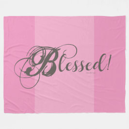 Manta Polar Blessed! Fleece Blanket (Pink)
