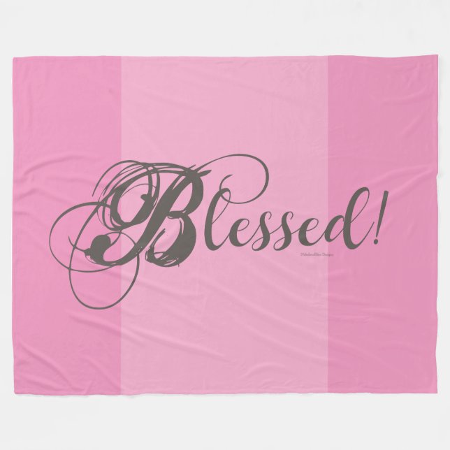 Manta Polar Blessed! Fleece Blanket (Pink) (Frente (Horizontal))