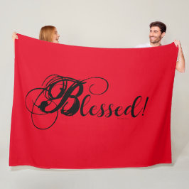 Manta Polar Blessed! Fleece Blanket (Red)