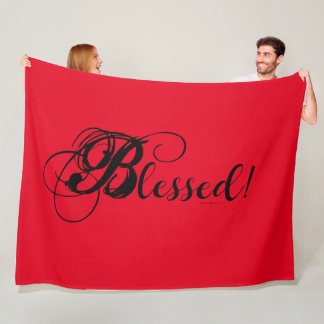 Manta Polar Blessed! Fleece Blanket (Red)