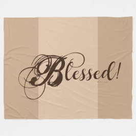 Manta Polar Blessed! Fleece Blanket (Tan/ Brown)