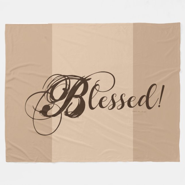 Manta Polar Blessed! Fleece Blanket (Tan/ Brown) (Frente (Horizontal))