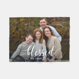 Manta Polar Blessed Life Editable Color Personalizado Photo Bl
