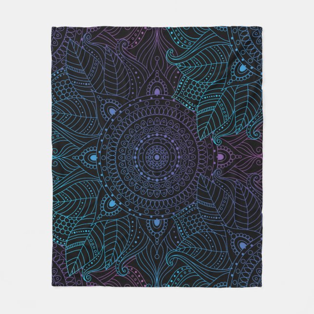 Manta Polar Bliss árabe: Magia Mandala Oriental (Anverso)