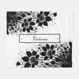 Manta Polar Bloom salpicado de tinta