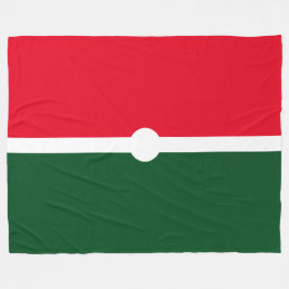 Manta Polar Bloque de color blanco verde del bosque rojo brill