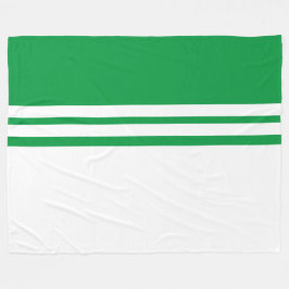 Manta Polar Bloque de colores de bandas de Carreras blanca ver