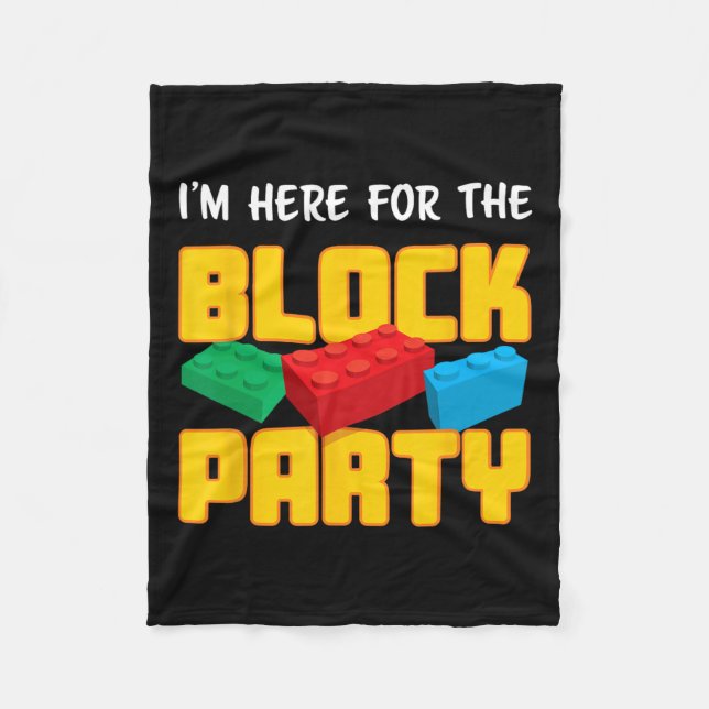 Manta Polar Bloques de construcción bloquean a Fiestas pre-k H (Anverso)