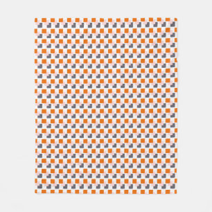 Manta Polar Bloques modernos Naranja gris rosado