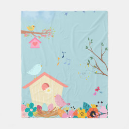 Manta Polar Blossom Birdhouse Fleece Blanket