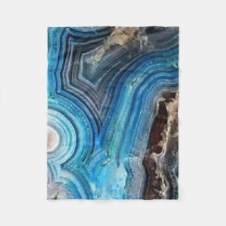 Manta Polar Blue Agate Geode Fleece Blanket