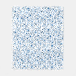 Manta Polar Blue and White Floral Aesthetic