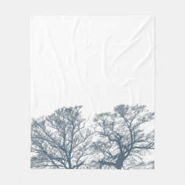 Manta Polar Blue Bottom Trees Tropical Boho