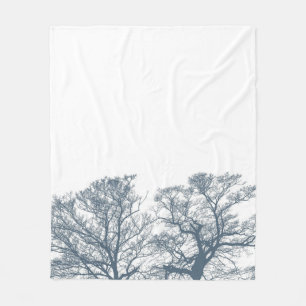 Manta Polar Blue Bottom Trees Tropical Boho
