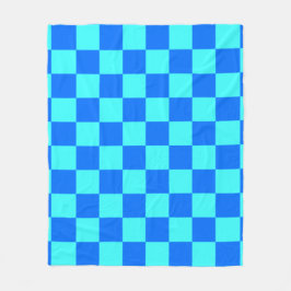 Manta Polar Blue Checkered Square Pattern