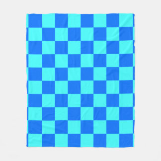 Manta Polar Blue Checkered Square Pattern 