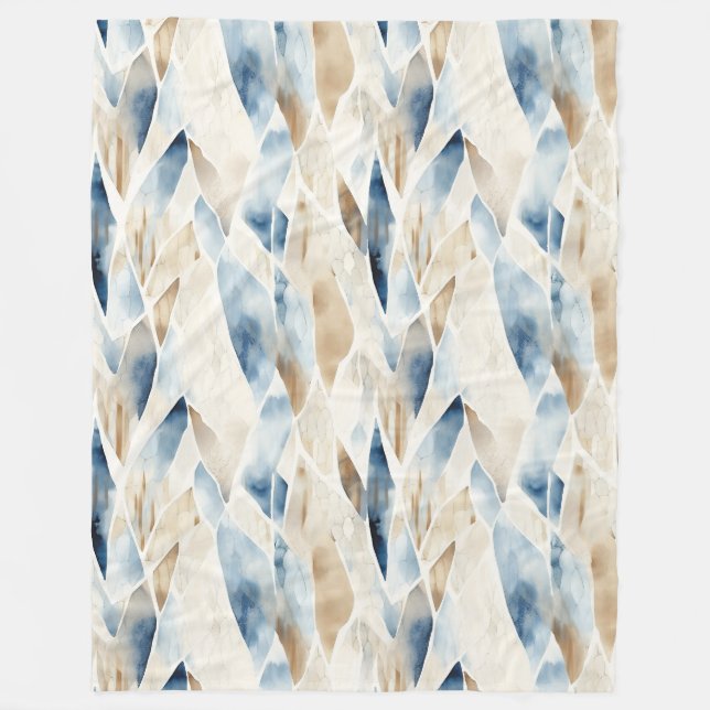 Manta Polar Blue Cream Sea Sand Ocean Serenity (Anverso)