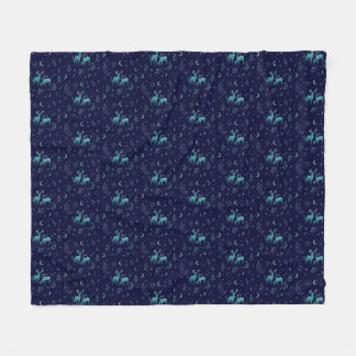 Manta Polar Blue Deer Fleece Blanket