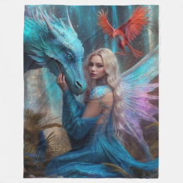 Manta Polar Blue Dragon Blanket