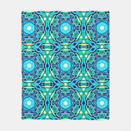 Manta Polar Blue Green Fleece Blanket