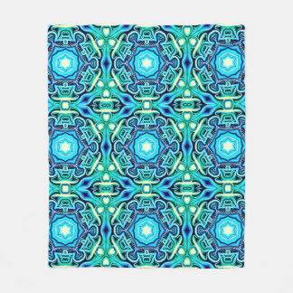 Manta Polar Blue Green Fleece Blanket