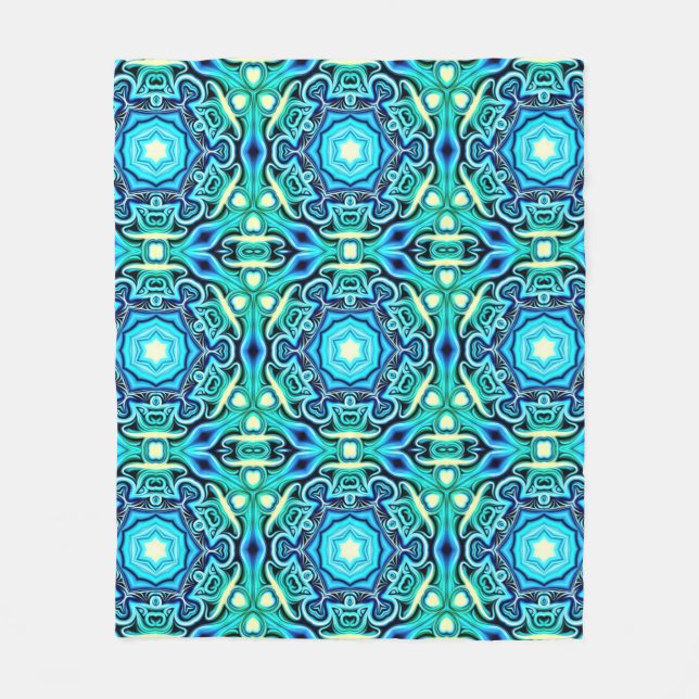 Manta Polar Blue Green Fleece Blanket (Anverso)