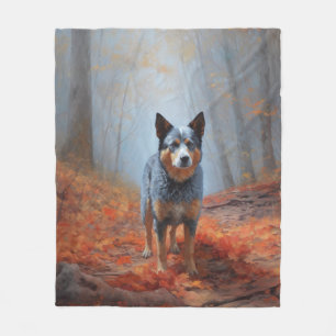 Manta Polar Blue Heeler en otoño se inspira en las hojas de ot