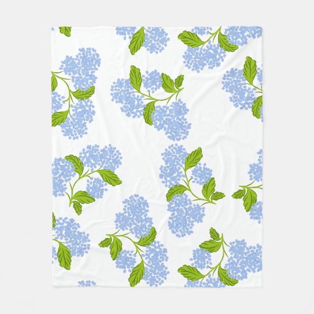 Manta Polar Blue Hydrangea Fleece Blanket (Anverso)