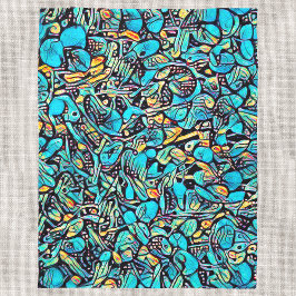 Manta Polar Blue Hydrangea Urban Art Fleece Blanket