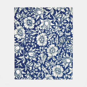 Manta Polar Blue Mallow, patrón de William Morris,