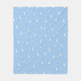 Manta Polar Blue Moon & Stars Baby Blanket