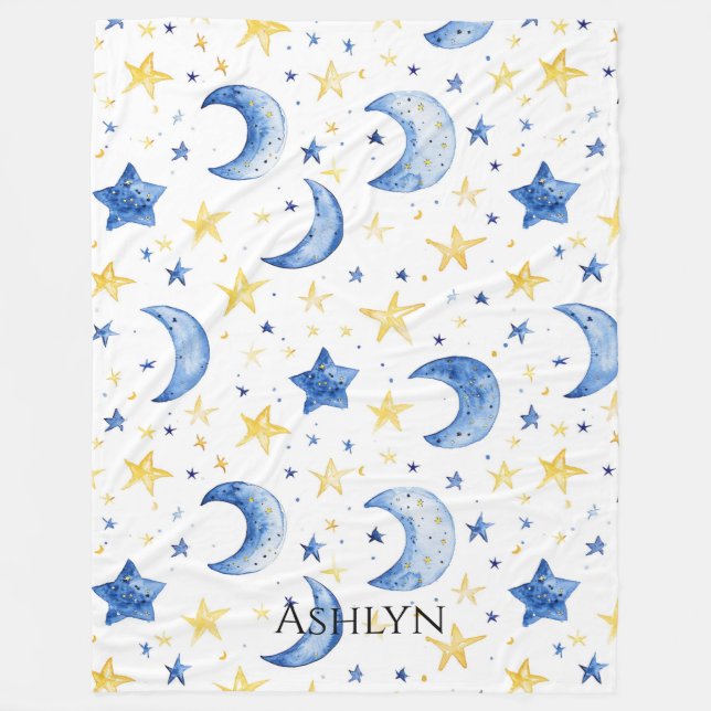 Manta Polar Blue Moons Gold Stars (Anverso)