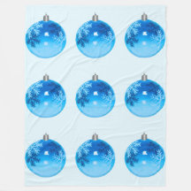Blue Ornamece Fleece Blanket