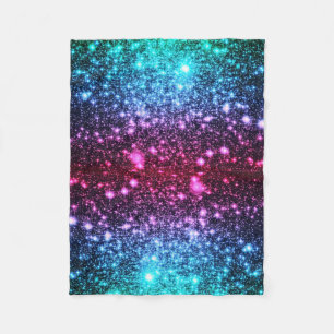 Manta Polar Blue Pink Purple Sparkle Blanket